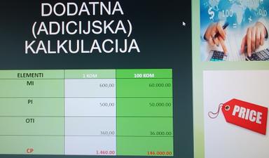 DODATNA  (ADICIJSKA) KALKULACIJA