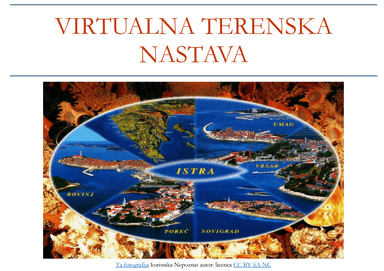 Virtualna terenska nastava u Istru